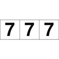 トラスコ中山 TRUSCO 数字ステッカー 30×30 「7」 白／黒文字 3枚入 3枚粘着シール3030数字｢7｣ FC265FZ-4388267
