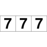 トラスコ中山 TRUSCO 数字ステッカー 30×30 「7」 白／黒文字 3枚入 3枚粘着シール3030数字｢7｣ FC265FZ-4388267