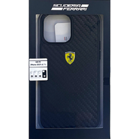 エアージェイ iPhone 13 Pro Max用リアルカーボン 背面ケース FERRARI ブラック FEHCP13XFCABK