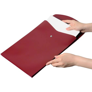 プラス シンプルワーク ポケット付エンベロープ(マチ付き)A4タテ レッド F845247-88-272/FL-120CH-イメージ2