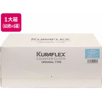オザックス カウンタークロス 小判 ボックスタイプ 厚手 ブルー 60枚 6箱 FCD535M-ZN-1023-60N