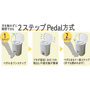 Ｔ－ＷＯＲＬＤ 防臭おむつペール 25型 ペダル式 FCJ829R-イメージ5