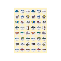 オキナ パリオシール 魚 48片×4枚 PS153 FC708PK-PS153