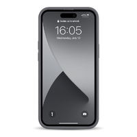 エム・ディー・シー iPhone 16用new balance [カード収納付き背面ケース/スタンプロゴスエード] ブルーグレー MD-75538-3