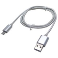 タイムリー 世界最強microUSBケーブル(100cm) MESH MONSTER シルバー MESHMONSTER10MS