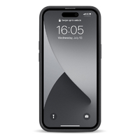 エム・ディー・シー iPhone 16 Pro用new balance [カード収納付き背面ケース/スタンプロゴスエード] ブラック MD-75539-1