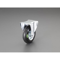 エスコ キャスター 固定金具 ソフトラバー 160mm FCY8849-EA986GA-2