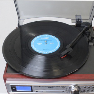クマザキエイム CD録音が出来るレコードプレーヤー ローズウッド×シルバー×ブラック CRC1022-イメージ2