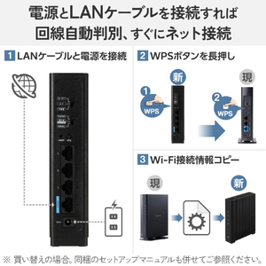 エレコム Wi-Fi 7 2882+688Mbps セキュリティ搭載1Gルーター ブラック WRC-BE36GSD-B-イメージ7