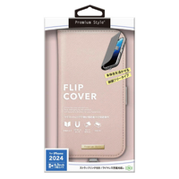 PGA iPhone 16 Pro用フリップカバー サフィアーノ調 ピンク PG-24BFP06PK