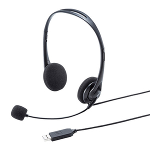 サンワサプライ USBヘッドセット MM-HSU09BK サンワサプライ USBヘッドセット MM-HSU09BK