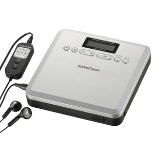 オーム電機 ポータブルCDプレーヤー MP3対応 AudioComm シルバー CDP-400N-イメージ1