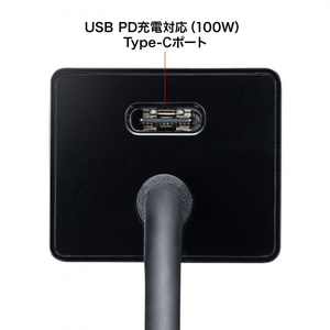 サンワサプライ USB Type-Cハブ付き ギガビットLANアダプタ ブラック USB-3TCH32BK-イメージ5