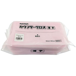パックスタイル カウンタークロス ダスター 薄手 桃 100枚 FC067SH-00520386-イメージ1