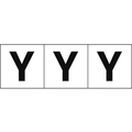トラスコ中山 TRUSCO アルファベットステッカー 30×30 「Y」 白地／黒文字 3枚 3枚粘着シール3030英字｢Y｣ FC491GB-4388828