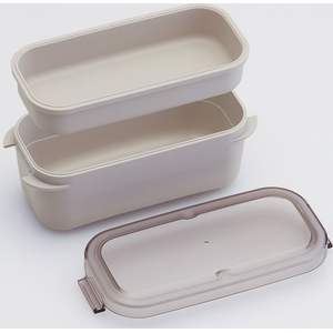 スケーター ラク洗 2段 ランチボックス 570mL サンドホワイト FCJ345L-PALB6-イメージ6