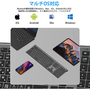 iClever Bluetoothキーボード IC-BK23 E03-0131J-59-イメージ7