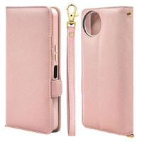 ラスタバナナ AQUOS wish4(SH-52E/A402SH)用手帳型ケース+ハンドストラップ ライトピンク 8013AW4BHSLPK