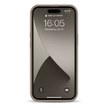 エム・ディー・シー iPhone 16 Pro用new balance [カード収納付き背面ケース/スタンプロゴスエード] グレージュ MD-75539-2