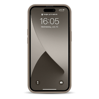 エム・ディー・シー iPhone 16 Pro用new balance [カード収納付き背面ケース/スタンプロゴスエード] グレージュ MD-75539-2