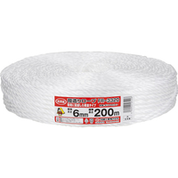 信越工業 荷造りロープ 白 6mm×200m F882617-FR-3320