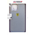 エアージェイ iPhone 13 Pro Max用リアルカーボン 背面ケース FERRARI シルバー FEHCP13XFCASI