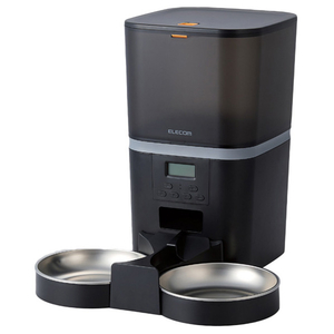 エレコム ペット用自動給餌器(2匹用) ブラック PET-AF02BK エレコム ペット用自動給餌器(2匹用) ブラック PET-AF02BK