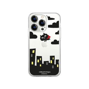 abbi FRIENDS iPhone 14 Pro用ネコマンジュウソフトクリアケース [公式ライセンス品] 赤いマント ABF24241I14P-イメージ1