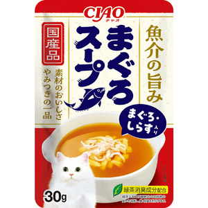 イナバショクヒン CIAO スープ まぐろスープ まぐろ・しらす入り 30g CIAOｽ-ﾌﾟﾏｸﾞﾛﾏｸﾞﾛｼﾗｽ30G-イメージ1