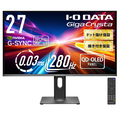 I・Oデータ QD-OLED(有機EL)採用 280Hz&WQHD対応27型ゲーミングモニター GigaCrysta ブラック LCD-GDQ271UEL