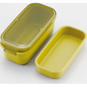 スケーター ラク洗 2段 ランチボックス 570mL アンバーイエロー FCJ346L-PALB6-イメージ4