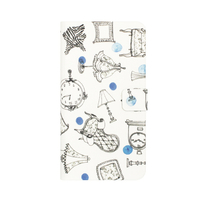 Happymori iPhone8/7用French Cafe Diary ブルー HM8242I7