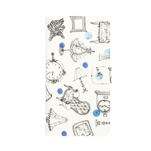 Happymori iPhone8/7用French Cafe Diary ブルー HM8242I7-イメージ1