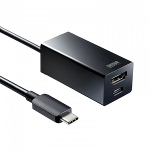サンワサプライ USB Type-Cハブ付き HDMI変換アダプタ ブラック USB-3TCH34BK-イメージ1