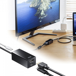 サンワサプライ USB Type-Cハブ付き HDMI変換アダプタ ブラック USB-3TCH34BK-イメージ8
