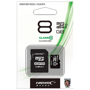 ハイディスク 高速microSDHC UHS-I メモリーカード(Class 10対応・8GB) HDMCSDH8GCL10UIJP3-イメージ1