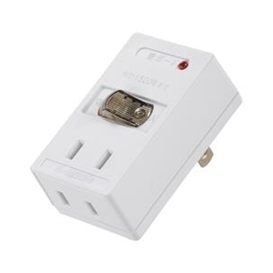 オーム電機 雷ガード付 LEDスイッチタップ(2個口) HS-TMK2B2-W オーム電機 雷ガード付 LEDスイッチタップ(2個口) HS-TMK2B2-W