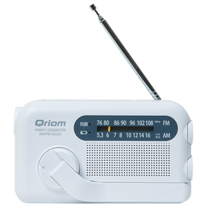 Qriom 手回し充電ラジオ ホワイト YTM-R100-W Qriom 手回し充電ラジオ ホワイト YTM-R100-W