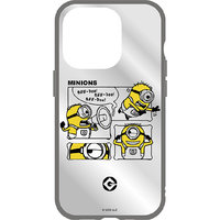 グルマンディーズ iPhone 14 Pro/13 Pro用耐衝撃ケース IIIIfit Clear ミニオンズ コミック MINI-378B