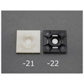 エスコ 結束バンドベース 25×25mm 白 5個 FCW1877-EA475GB-21