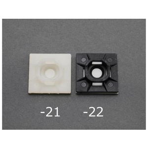 エスコ 結束バンドベース 25×25mm 白 5個 FCW1877-EA475GB-21-イメージ1