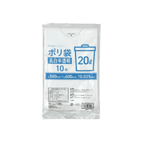 Forestway ゴミ袋 乳白半透明 20L 10枚 FC858NS-FRW200515