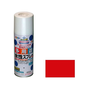 アサヒペン 水性多用途スプレー 420ml 赤 FC196NS-イメージ1