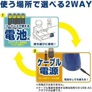 クツワ 安全電池えんぴつけずり ネイビー FCF798S-RS041NB-イメージ3