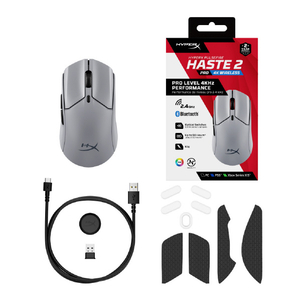 HyperX HyperX Pulsefire Haste 2 Pro ワイヤレスゲーミングマウス グレイ A1KY5AA-イメージ6