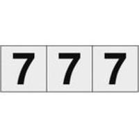 トラスコ中山 TRUSCO 数字ステッカー 30×30 「7」 透明／黒文字 3枚入 3枚粘着シール3030黒文字 数字｢7｣ 透明 FC266FZ-4388275