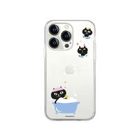 abbi FRIENDS iPhone 14 Pro用ネコマンジュウソフトクリアケース [公式ライセンス品] バスタイム ABF24243I14P