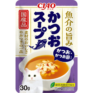 イナバショクヒン CIAO スープ かつおスープ かつお・かつお節入り 30g CIAOｽ-ﾌﾟｶﾂｵｽ-ﾌﾟｶﾂｵｶﾂｵ30G-イメージ1