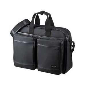 サンワサプライ 超撥水・軽量PCバッグ（3WAYタイプ・15．6インチワイド・シングル） ブラック BAG-LW10BK-イメージ1