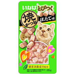 いなばペットフード とびつく 焼かつお ほたて味 25g ﾄﾋﾞﾂｸﾔｷｶﾂｵﾎﾀﾃｱｼﾞ25G-イメージ1